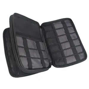 Двухслойный органайзер для электронных аксессуаров, дорожная сумка для гаджетов и кабелей, идеально подходит для iPad
