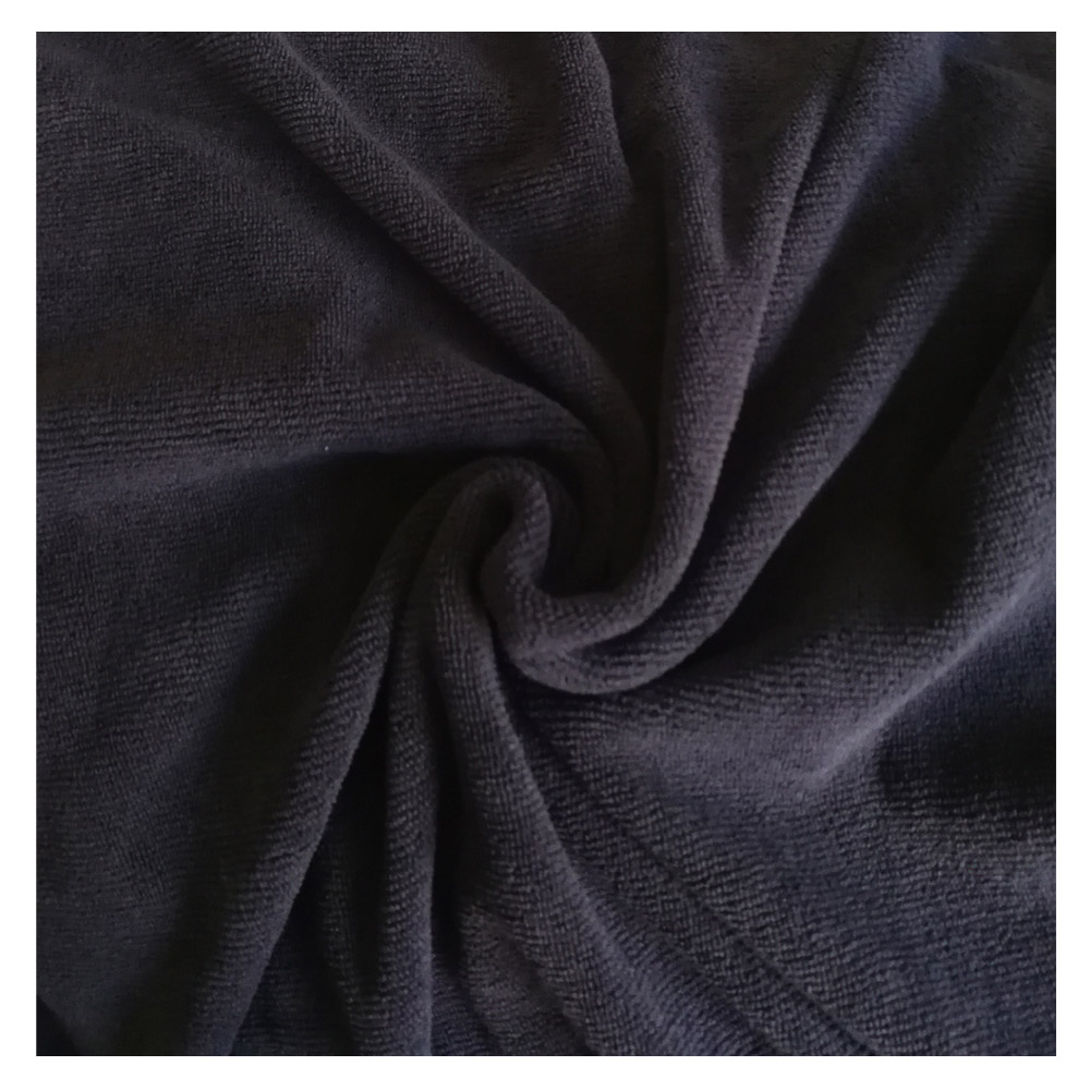 Супервпитывающий махровый материал из микрофибры черного цвета