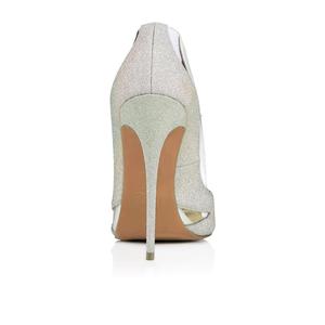 Chaussures de fête à paillettes, escarpins professionnels de qualité, pas cher, avec stiletto, transparents en PVC, à talon haut