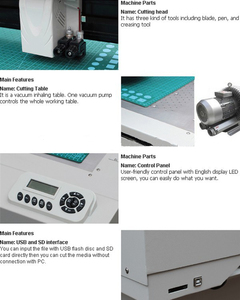 Papel plotter de corte de cuero rodillo máquina de trazado - Product Image 3