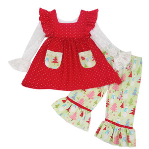 Venta caliente transpirable <span class=keywords><strong>ropa</strong></span> de niño adolescente chica Navidad conjuntos - Product Image 2