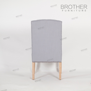 Nouveau Design Gris Clair Tissu touffeté vintage accent chaises meubles - Product Image 4