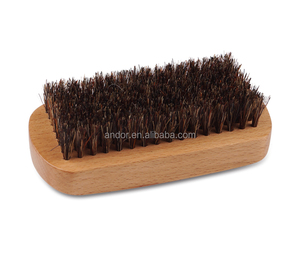 Pequeño redondo de madera natural de pelo de jabalí personalizado barba peine y cepillo de cerdas de jabalí de la barba para - Product Image 1