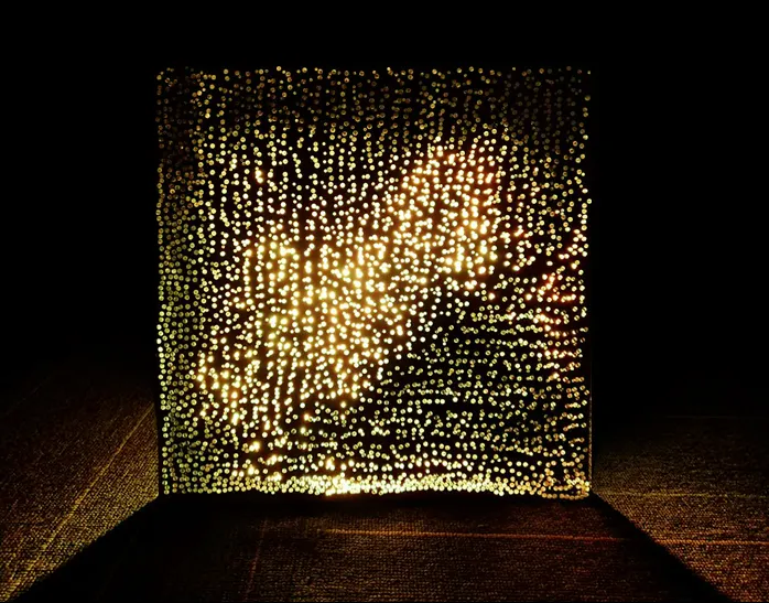 PMMA建材エンド光る光ファイバ透明中空セメントレンガ