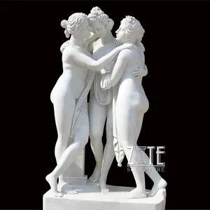 Detailed Carving Classic Outdoor Stone Marble Garden Sculpture