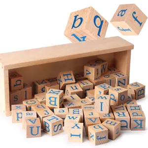 环保自然数字块木制玩具积木玩具套装