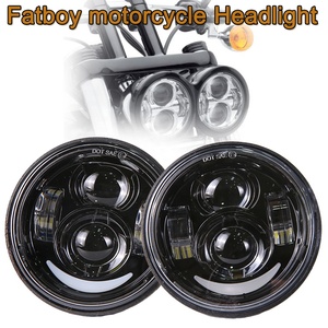 Para Harley motocicleta para Dyna para gordo <span class=keywords><strong>Bob</strong></span> <span class=keywords><strong>Motor</strong></span> estilo faros 4,5 pulgadas de cruce y luz DRL Halo ojos de Ángel - Product Image 3
