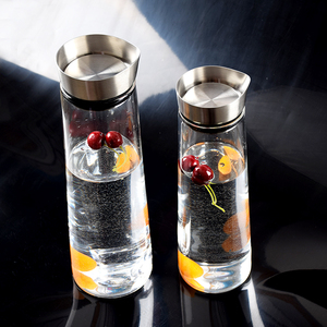 De gran capacidad de la novela de jugo de fruta de jarra de vidrio con tapa - Product Image 1