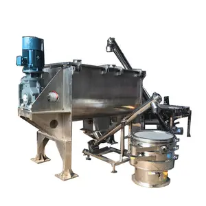 Factory price horizontal ribbon powder mixer industry cement mixer with the production lines