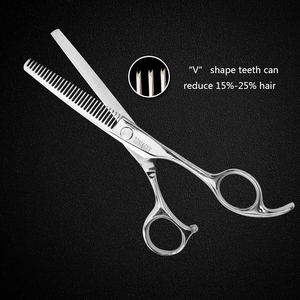 De acero inoxidable de alta calidad hecho a mano profesional salón peluquero tijeras de peluquería de corte y adelgazamiento tijeras - Product Image 4