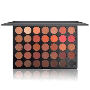 Warm Palette Authentieke Oogschaduw Palet Groothandel Lege Oogschaduw Compacts Eyeshadow Palette 35 Kleur