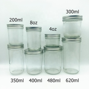 <span class=keywords><strong>Barattoli</strong></span> in <span class=keywords><strong>Vetro</strong></span> per <span class=keywords><strong>Conserve</strong></span> con Bocca Larga, Forma Cilindrica, 100ml 200ml 300ml 330ml 500ml - Product Image 2