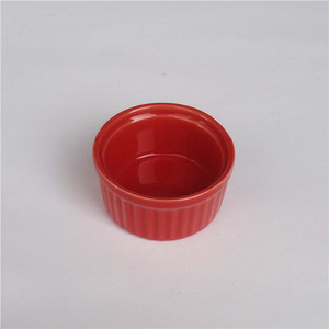 Precio barato soufflé moldes platos color <span class=keywords><strong>rosa</strong></span> personalizada de cerámica de <span class=keywords><strong>gres</strong></span> hornear - Product Image 3