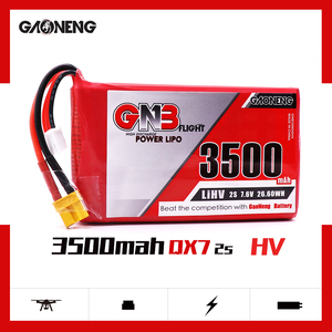 GNB GAONENG RC <span class=keywords><strong>LiPo</strong></span> 배터리 2S 3500mAh 7.6V HV ACCST Taranis osmo QX7 송신기 TX <span class=keywords><strong>RX</strong></span> XT30 커넥터