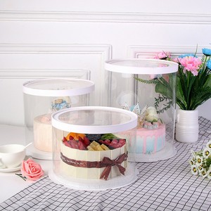 Chất lượng cao 3-in-1 ký hợp đồng nhựa <span class=keywords><strong>PET</strong></span> vuông mini rõ ràng bánh sinh nhật Box với nắp - Product Image 5