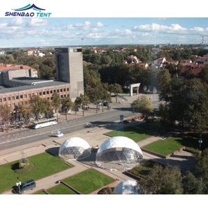 ครึ่งรอบ Clear Roof/โปร่งใส Marquee 10M เส้นผ่าศูนย์กลางขนาดใหญ่ Geodesic Dome เต็นท์สำหรับขาย - Product Image 6