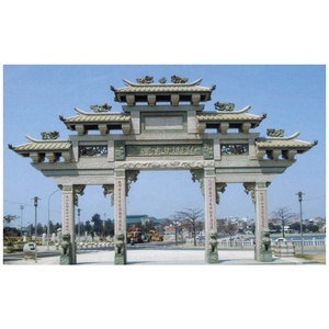 Sculpté Arcade Granit Arcade D'herbe <span class=keywords><strong>Arche</strong></span> <span class=keywords><strong>de</strong></span> <span class=keywords><strong>Pierre</strong></span> Village Porte D'entrée - Product Image 4