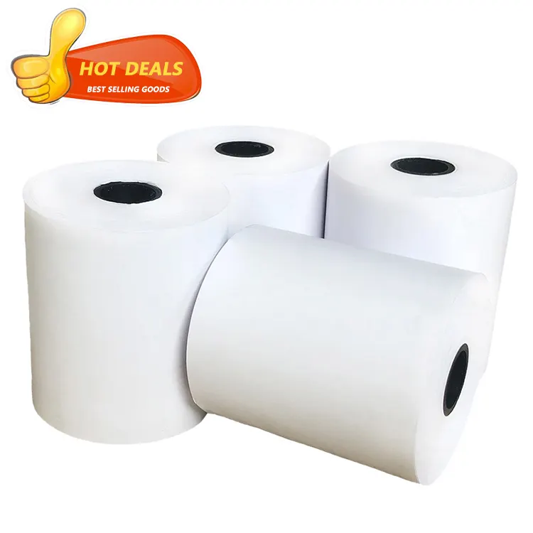Jintian Paper Factory Thermal Paper Rolls 57x50 Mm 70gsm Single White Cash Register Paper High Quality Pure Wood Pulp OEM & ODM