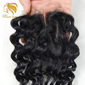 2017 pelo brasileño pieza de cierre del pelo brasileño paquetes con encaje Cierre la tapa del cordón de cierre - Product Image 6