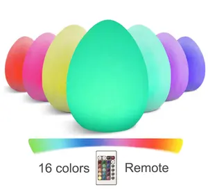 Luz de led decorativa que muda de cor para mesa noturna, luz em forma de ovo