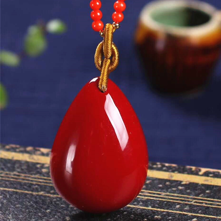 Pendentif En Corail Rouge Naturel - Forme Triangle - Bijou Fait Main Vintage - Sans Nickel