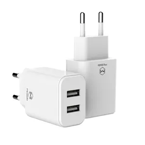 EU Plug Quick 2 Ports USB 2.4A Fast Charging Wall Charger for Mobile Phone