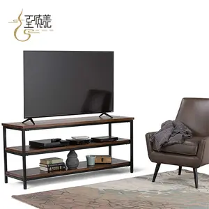 Chine fournisseur en bois moderne meuble tv meuble tv avec vitrine