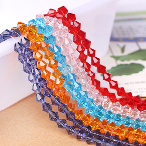 DIY bijoux Pas <span class=keywords><strong>Cher</strong></span> Verre toupie perles 4mm <span class=keywords><strong>cristal</strong></span> perles de verre pour la fabrication de bijoux - Product Image 1