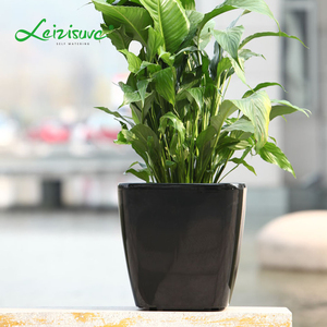 Leizisure desde pequeños a grandes 6 tamaños de jardín exterior y macetas decorativas de plástico cuadradas para interiores - Product Image 2