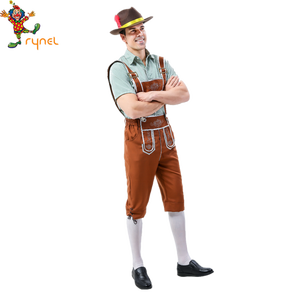 PGMC1337 Hommes Oktoberfest Costume Bière Bavaroise Allemande <span class=keywords><strong>Lederhosen</strong></span> - Product Image 1