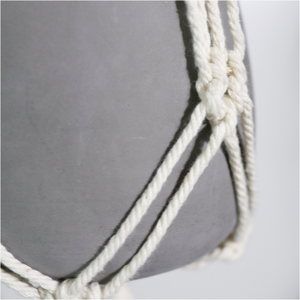 Pots à fleurs suspendus en béton cylindriques en gros <span class=keywords><strong>avec</strong></span> <span class=keywords><strong>corde</strong></span> en coton, durables, écologiques, pour plantes d'intérieur et d'extérieur - Product Image 5