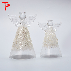 Carino Lustrini Angelo Figurine di Vetro di Vetro del Commercio All'ingrosso Di Angelo Di Natale Ornamenti - Product Image 5