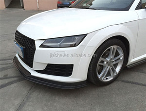 Becquet de lèvre de pare-chocs avant en fibre de carbone/FRP pour Audi TT TTS <span class=keywords><strong>TTRS</strong></span> 2013-2016 BT Style Head Chin Guard Molding Bumper Decoration - Product Image 4