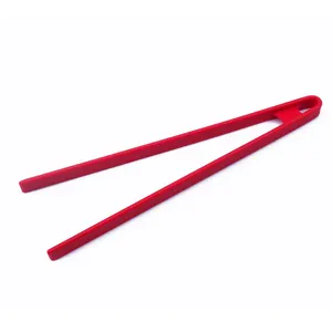 stainless steel core inside silicone tongs food cake clip silicone food tong baking tongs