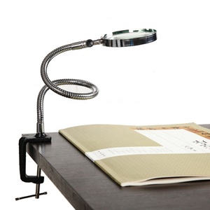 クリップ付き5X拡大鏡拡大鏡テーブルLEDランプ拡大鏡 - Product Image 4