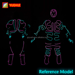 Venta al por mayor en Stock Flexible Neon Light Rave Ropa Niños Sudaderas Personalizar Baile Led Traje para Fashion <span class=keywords><strong>Talent</strong></span> <span class=keywords><strong>Show</strong></span> por DC12V - Product Image 2