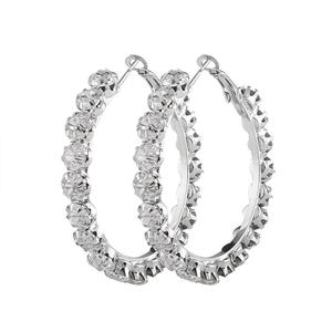 Di alta Qualità di Grandi Dimensioni In Oro Placcato Strass 5 centimetri Grande Rotonda del Diamante di Cristallo <span class=keywords><strong>Orecchini</strong></span> A Cerchio - Product Image 1