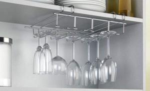 Fil métallique en acier facile suspendu rack de stockage sous la tablette porte <span class=keywords><strong>verres</strong></span> à <span class=keywords><strong>pied</strong></span> - Product Image 5
