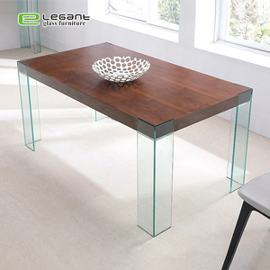 Moderne élégant carré <span class=keywords><strong>vert</strong></span> en verre <span class=keywords><strong>table</strong></span> à manger - Product Image 4