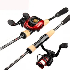 Toplure 1.98m saltwater 2 section carbon fiber Fuji guides sea bass fishing rod