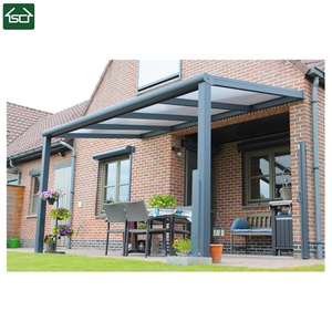 Pergola extérieure en aluminium de style allemand 4x3m, pergola de balcon, toit en polycarbonate - Product Image 4