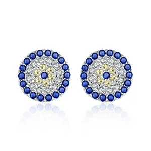Hot Selling Qings Earrings 925 Sterling Silver Blue Zircon Earrings For Women