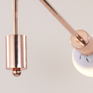 Tube d'éclairage Simple conception <span class=keywords><strong>lustre</strong></span> 2 ampoules europe style or rose couleur en laiton pendentif lumière - Product Image 4