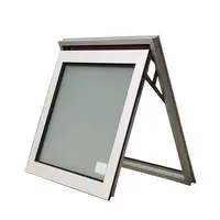 Ventanas de toldo de aluminio para uso en inodoro, ventanas de vidrio esmerilado para venta, proveedor Chino, color blanco y negro disponible