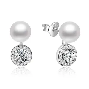 POLIVA Popular Daily Wear Earrings Turkish Jewelry Minimalist Stud Earring 925 Sterling Silver Pearl Earing Trendy Girls Women