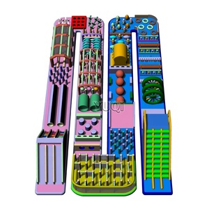2019 nueva moda <span class=keywords><strong>castillo</strong></span> inflable laberinto a gran escala los niños obstáculo parque de atracciones al aire libre juego - Product Image 2