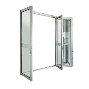 YY aluminium bifold door price double toughened impact glazing bifold doors made in China