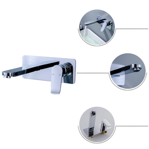 Diseño <span class=keywords><strong>moderno</strong></span> sola manija cromo Chapado en oculta montado en la pared de la cuenca del grifo - Product Image 1