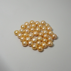 6.5-7ธรรมชาติวัฒนธรรมน้ำจืดรอบย้อมจีนโกลเด้นหลวมมุก - Product Image 5