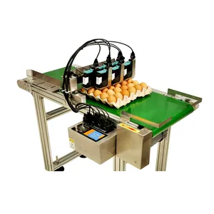 Lowest price egg stamping machine with 6 print nozzle